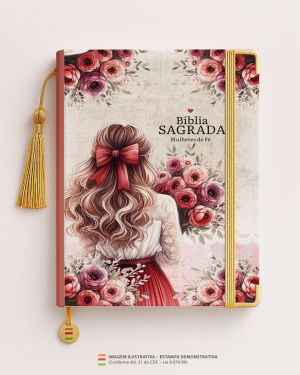 Bíblia Personalizada – Capa Mulheres de Fé MD04 Papel Offset especial Personalizado Impressão colorida em alta resolução Capa dura laminada Lombada ou Espiral Após a confirmação do pedido, entraremos em contato via WhatsApp em até 48h úteis para coletar o nome ou frase.