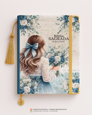Bíblia Personalizada – Capa Mulheres de Fé MD06 Papel Offset especial Personalizado Impressão colorida em alta resolução Capa dura laminada Lombada ou Espiral Após a confirmação do pedido, entraremos em contato via WhatsApp em até 48h úteis para coletar o nome ou frase.
