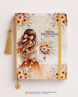 Bíblia Personalizada – Capa Mulheres de Fé MD08 Papel Offset especial Personalizado Impressão colorida em alta resolução Capa dura laminada Lombada ou Espiral Após a confirmação do pedido, entraremos em contato via WhatsApp em até 48h úteis para coletar o nome ou frase.