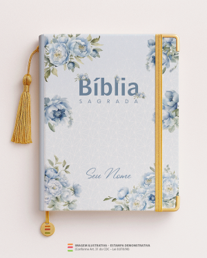 Bíblia Personalizada Flores – Capa com flores MD01 Papel Offset especial Personalizado Impressão colorida em alta resolução Capa dura laminada Lombada ou Espiral Após a confirmação do pedido, entraremos em contato via WhatsApp em até 48h úteis para coletar o nome ou frase.