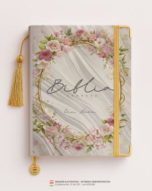 Bíblia Personalizada Flores – Capa com flores MD03 Papel Offset especial Personalizado Impressão colorida em alta resolução Capa dura laminada Lombada ou Espiral Após a confirmação do pedido, entraremos em contato via WhatsApp em até 48h úteis para coletar o nome ou frase.