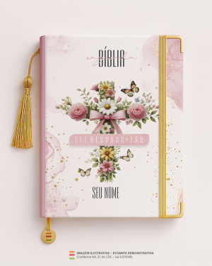 Bíblia Personalizada Flores – Capa com flores MD08 Papel Offset especial Personalizado Impressão colorida em alta resolução Capa dura laminada Lombada ou Espiral Após a confirmação do pedido, entraremos em contato via WhatsApp em até 48h úteis para coletar o nome ou frase.