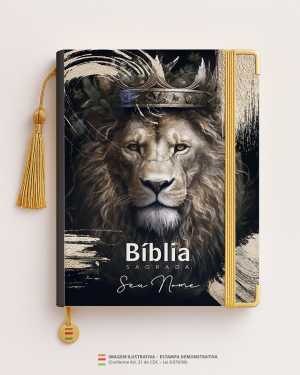 Bíblia Personalizada Leão – Capa expressar homem MD02 Papel Offset especial Personalizado Impressão colorida em alta resolução Capa dura laminada Lombada ou Espiral Após a confirmação do pedido, entraremos em contato via WhatsApp em até 48h úteis para coletar o nome ou frase.