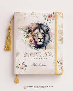 Bíblia Personalizada Leão – Capa expressar MD04 Papel Offset especial Personalizado Impressão colorida em alta resolução Capa dura laminada Lombada ou Espiral Após a confirmação do pedido, entraremos em contato via WhatsApp em até 48h úteis para coletar o nome ou frase.