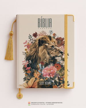 Bíblia Personalizada Leão – Capa expressar MD32 Papel Offset especial Personalizado Impressão colorida em alta resolução Capa dura laminada Lombada ou Espiral Após a confirmação do pedido, entraremos em contato via WhatsApp em até 48h úteis para coletar o nome ou frase.