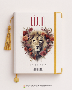 Bíblia Personalizada Leão – Capa expressar MD35 Papel Offset especial Personalizado Impressão colorida em alta resolução Capa dura laminada Lombada ou Espiral Após a confirmação do pedido, entraremos em contato via WhatsApp em até 48h úteis para coletar o nome ou frase.