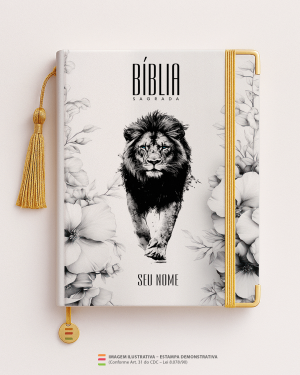 Bíblia Personalizada Leão – Capa expressar MD39 Papel Offset especial Personalizado Impressão colorida em alta resolução Capa dura laminada Lombada ou Espiral Após a confirmação do pedido, entraremos em contato via WhatsApp em até 48h úteis para coletar o nome ou frase.