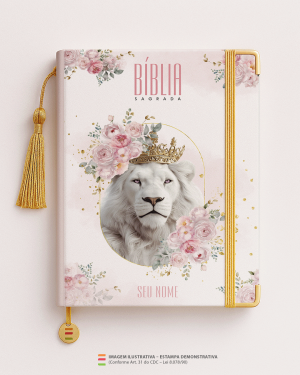 Bíblia Personalizada Leão – Capa expressar MD40 Papel Offset especial Personalizado Impressão colorida em alta resolução Capa dura laminada Lombada ou Espiral Após a confirmação do pedido, entraremos em contato via WhatsApp em até 48h úteis para coletar o nome ou frase.