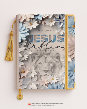 Bíblia Personalizada Leão – Capa expressar MD48 Papel Offset especial Personalizado Impressão colorida em alta resolução Capa dura laminada Lombada ou Espiral Após a confirmação do pedido, entraremos em contato via WhatsApp em até 48h úteis para coletar o nome ou frase.