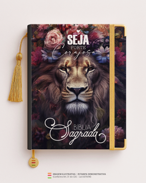 Bíblia Personalizada Leão – Capa seja forte MD01 Papel Offset especial Personalizado Impressão colorida em alta resolução Capa dura laminada Lombada ou Espiral Após a confirmação do pedido, entraremos em contato via WhatsApp em até 48h úteis para coletar o nome ou frase.