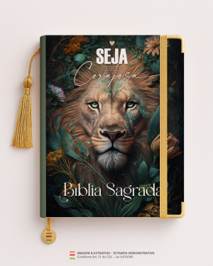 Bíblia Personalizada Leão – Capa seja forte MD02 Papel Offset especial Personalizado Impressão colorida em alta resolução Capa dura laminada Lombada ou Espiral Após a confirmação do pedido, entraremos em contato via WhatsApp em até 48h úteis para coletar o nome ou frase.