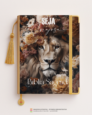 Bíblia Personalizada Leão – Capa seja forte MD03 Papel Offset especial Personalizado Impressão colorida em alta resolução Capa dura laminada Lombada ou Espiral Após a confirmação do pedido, entraremos em contato via WhatsApp em até 48h úteis para coletar o nome ou frase.