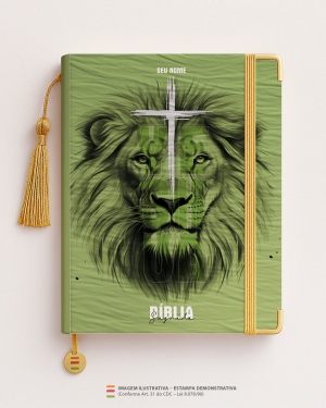 Bíblia Personalizada Leão – Capa yeshua 02 Papel Offset especial Personalizado Impressão colorida em alta resolução Capa dura laminada Lombada ou Espiral Após a confirmação do pedido, entraremos em contato via WhatsApp em até 48h úteis para coletar o nome ou frase.