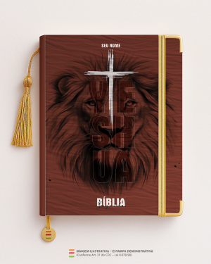 Bíblia Personalizada Leão – Capa yeshua 08 Papel Offset especial Personalizado Impressão colorida em alta resolução Capa dura laminada Lombada ou Espiral Após a confirmação do pedido, entraremos em contato via WhatsApp em até 48h úteis para coletar o nome ou frase.