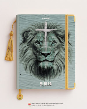 Bíblia Personalizada Leão – Capa yeshua 09 Papel Offset especial Personalizado Impressão colorida em alta resolução Capa dura laminada Lombada ou Espiral Após a confirmação do pedido, entraremos em contato via WhatsApp em até 48h úteis para coletar o nome ou frase.