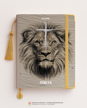 Bíblia Personalizada Leão – Capa yeshua 10 Papel Offset especial Personalizado Impressão colorida em alta resolução Capa dura laminada Lombada ou Espiral Após a confirmação do pedido, entraremos em contato via WhatsApp em até 48h úteis para coletar o nome ou frase.
