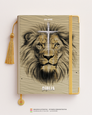 Bíblia Personalizada Leão – Capa yeshua 11 Papel Offset especial Personalizado Impressão colorida em alta resolução Capa dura laminada Lombada ou Espiral Após a confirmação do pedido, entraremos em contato via WhatsApp em até 48h úteis para coletar o nome ou frase.
