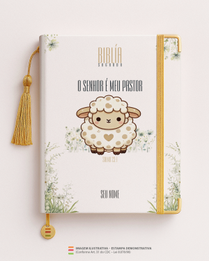 Bíblia Personalizada Leão – Meu Pastor Papel Offset especial Personalizado Impressão colorida em alta resolução Capa dura laminada Lombada ou Espiral Após a confirmação do pedido, entraremos em contato via WhatsApp em até 48h úteis para coletar o nome ou frase.