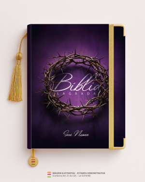 Bíblia Personalizada Leão – Meu Rei Papel Offset especial Personalizado Impressão colorida em alta resolução Capa dura laminada Lombada ou Espiral Após a confirmação do pedido, entraremos em contato via WhatsApp em até 48h úteis para coletar o nome ou frase.
